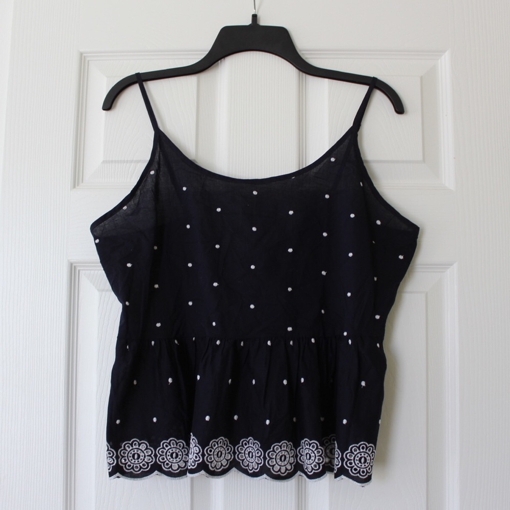 Arizona Jean Co. | Navy blue tie back crop top